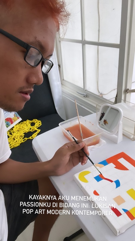 Mas Ndop Idolamu sedang melukis!