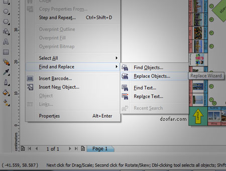 Find and Replace Corel draw