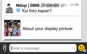 Komentar Display Picture terkirim