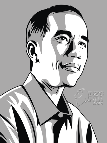 Jokowi Line Art