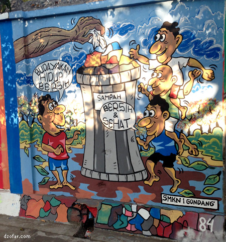 Budayakan hidup bersih Mural
