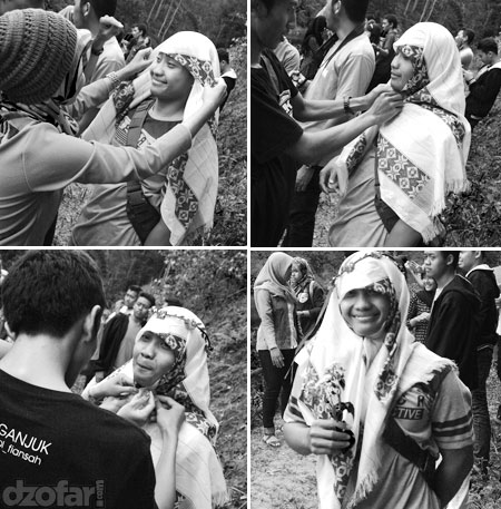 tutorial hijab haha