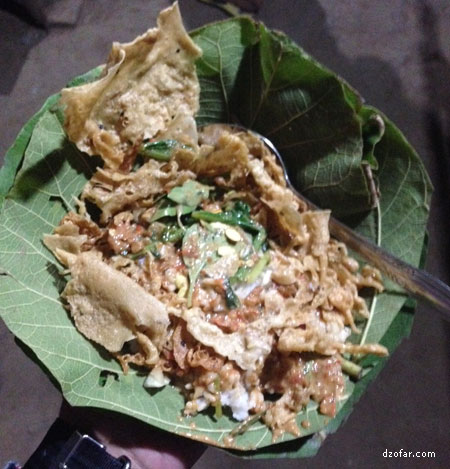 Nasi Pecel Bungkus daun jati
