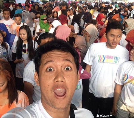 Sebelum berangkat color run party Nganjuk