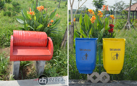 Tempat duduk dan tempat sampah