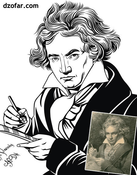 bethoven lineart