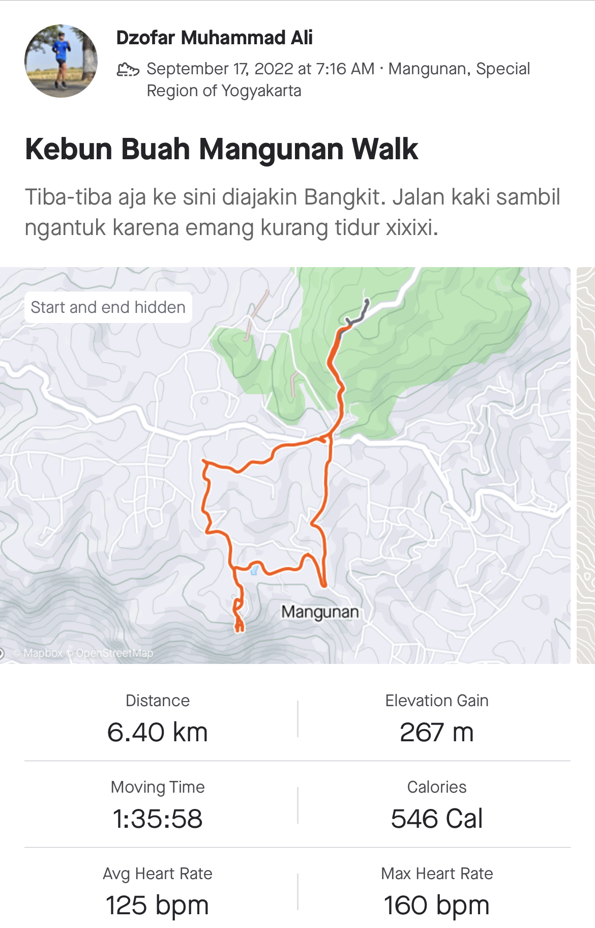 Jalan Kaki ke Kebun Buah Mangunan 