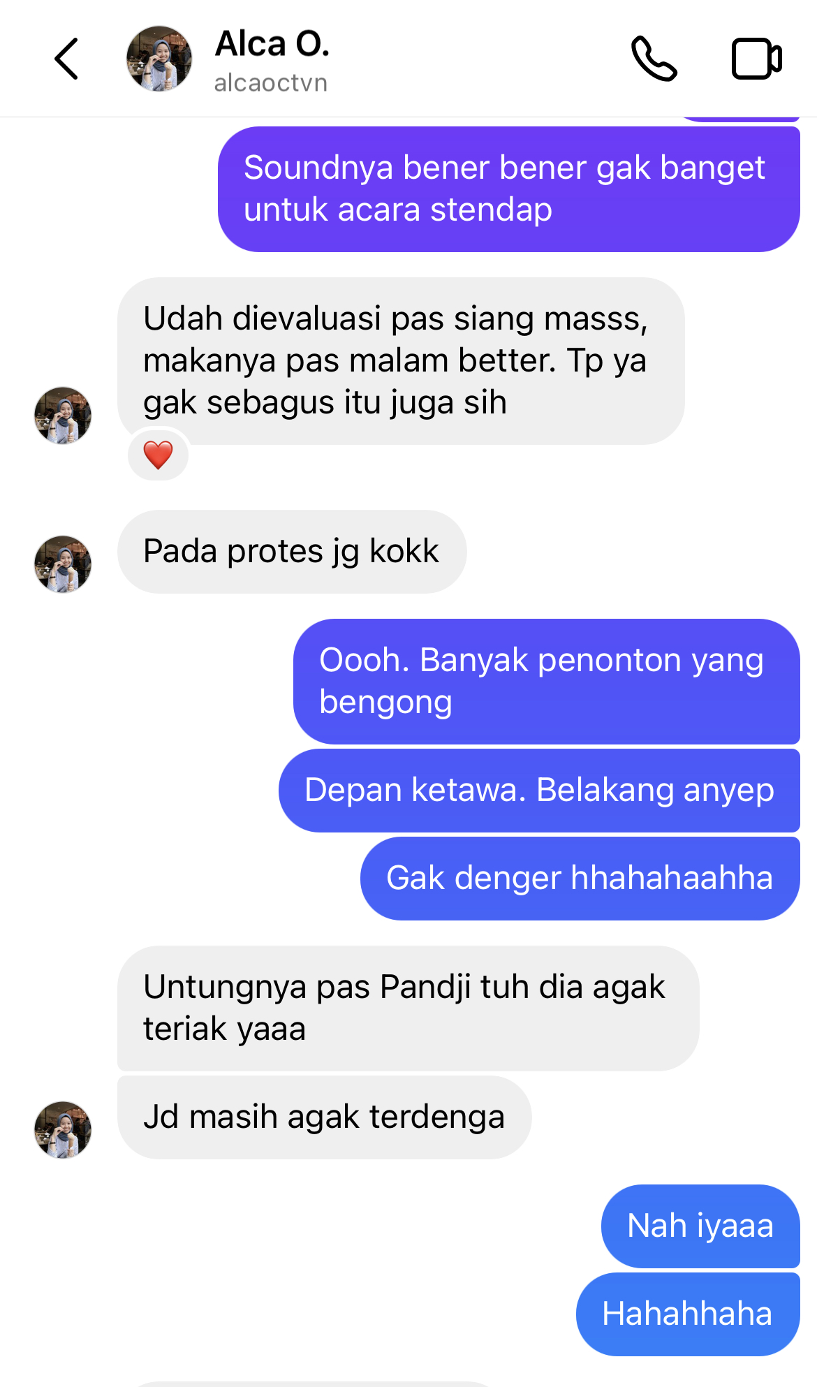 Chat sama Alca istrinya Bintang Emon