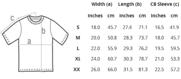 size chart panduan ukuran Gildan