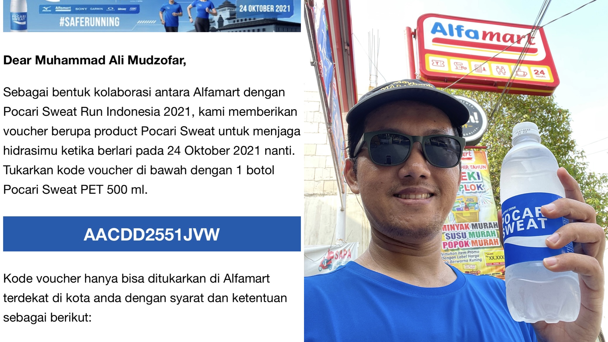 Voucher Pocari di Alfamart