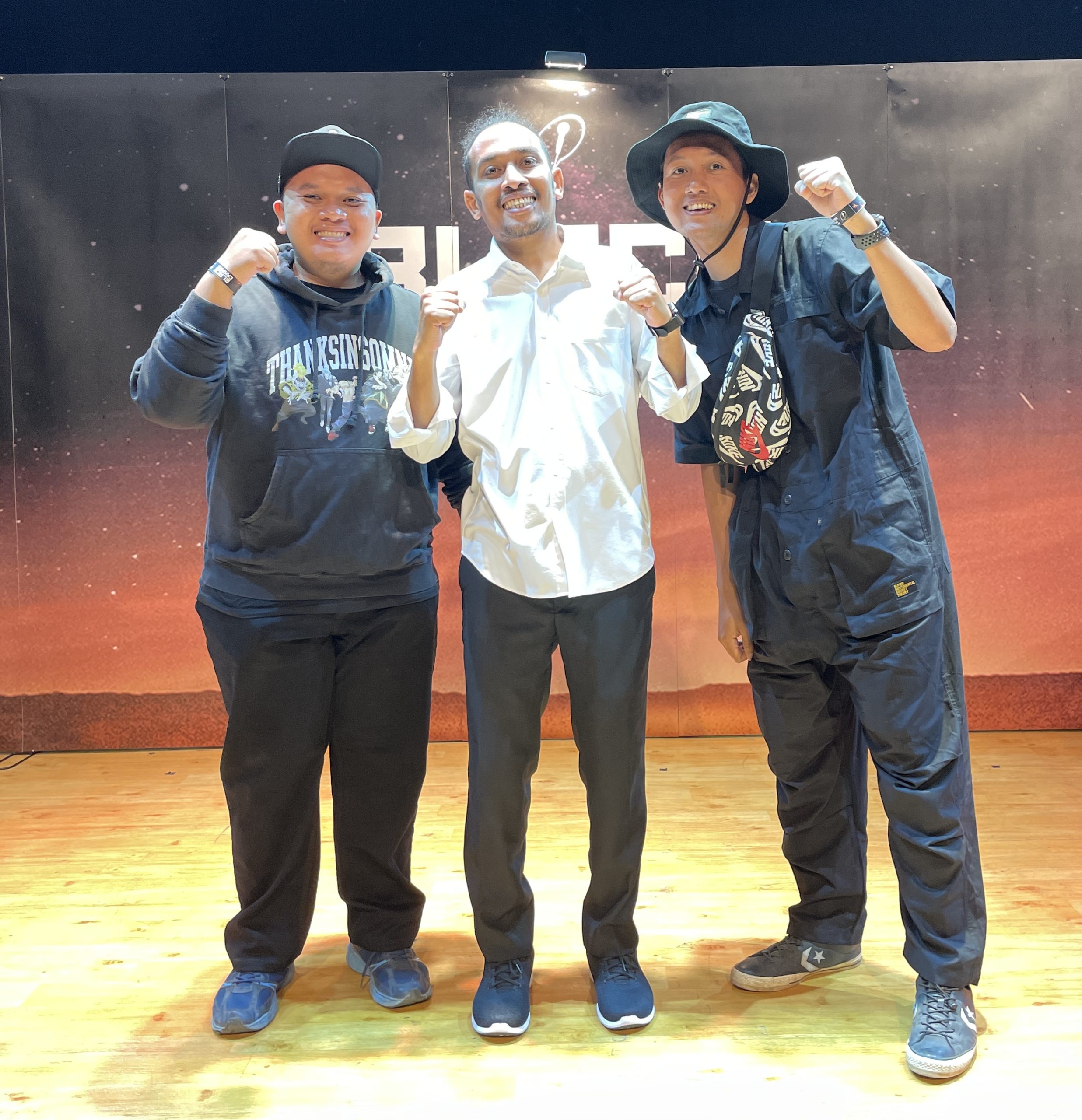 Foto bertiga sama Hakim dan Abdur Arsyad