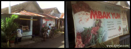 Warung pecel spesial mbak yun nganjuk