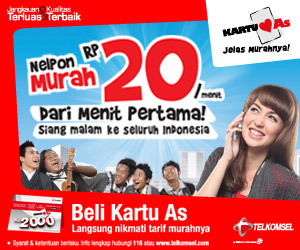 Kartu As Murah Rp. 20,-/menit