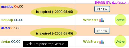walau expired tapi statusnya aktif.. benar-benar aneh!