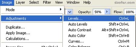 image adjustments level