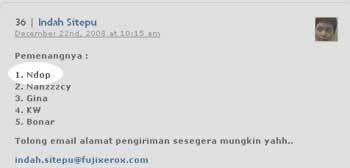 Pertamax di blognya indah sitepu