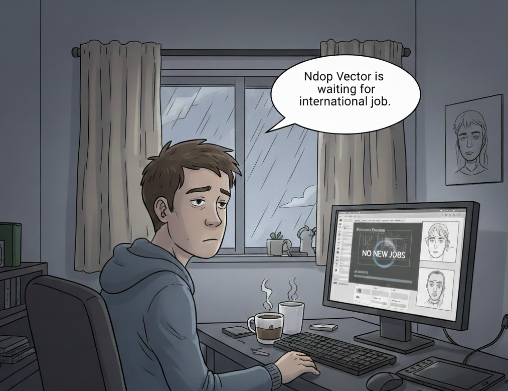 Ndop Vector Sepi Job Luar Negeri HAHAHA