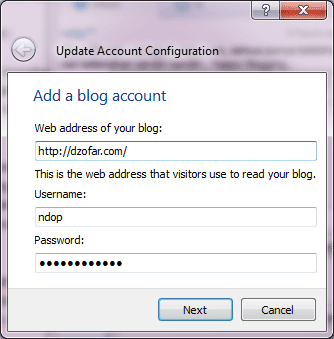 login dulu di sini, wp comment notifier